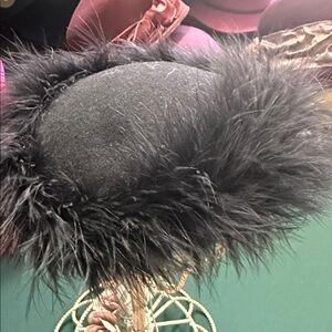Elegant Black Feathered Women's Hat